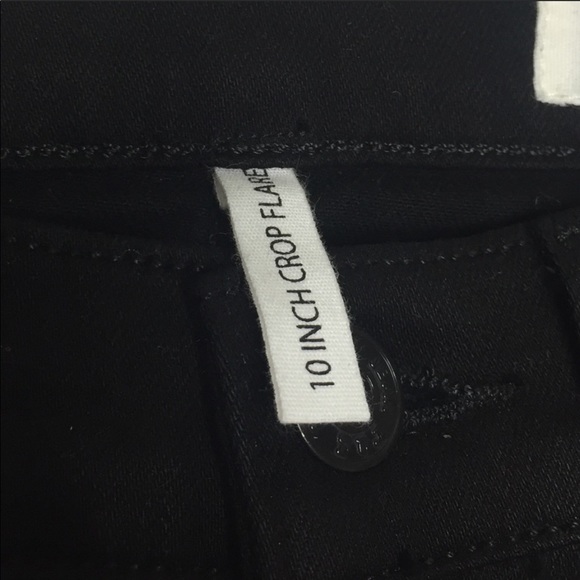 Rag & Bone 10” Crop Flare Double Hem Jeans Black - Picture 5 of 8